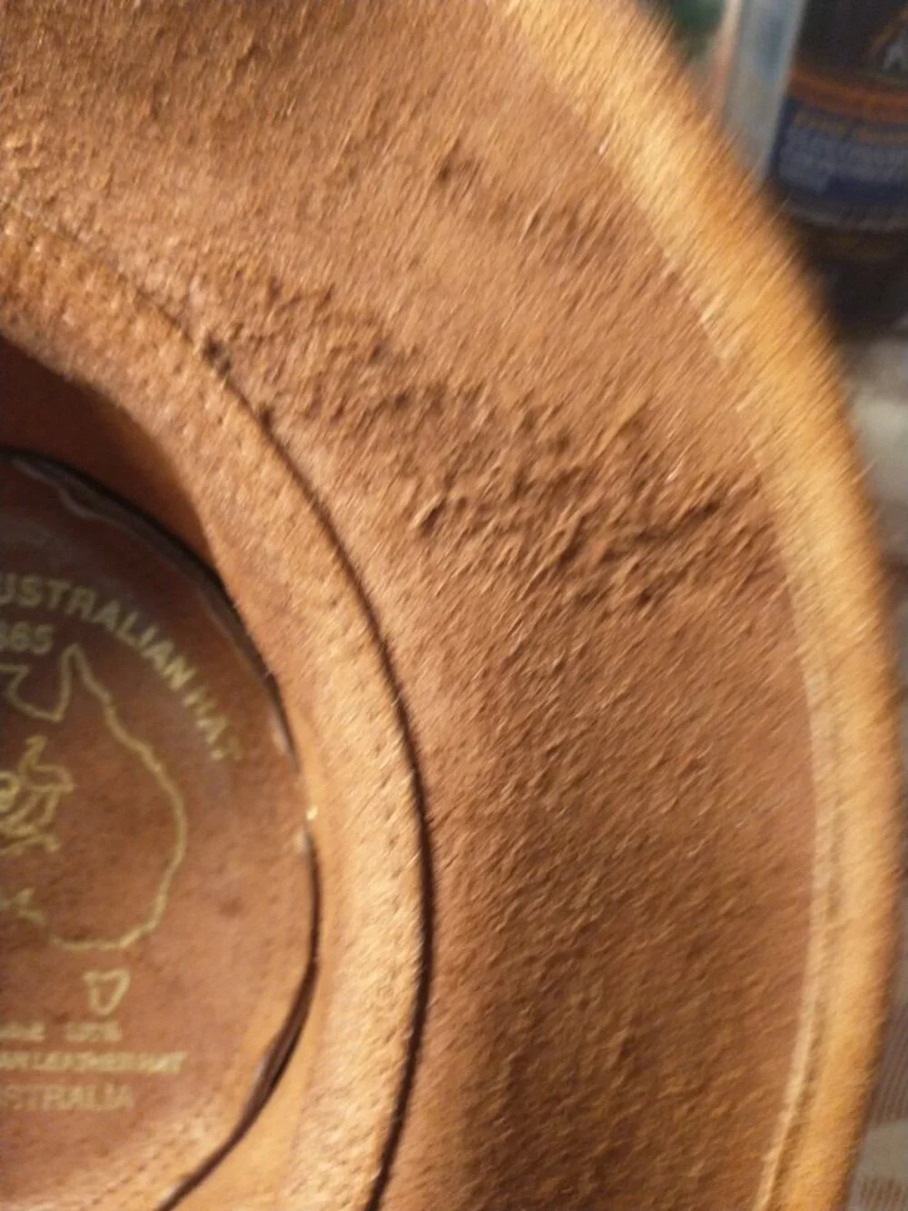 Great Australian Hat Co rough brown suede outback hat unisex made in Australia